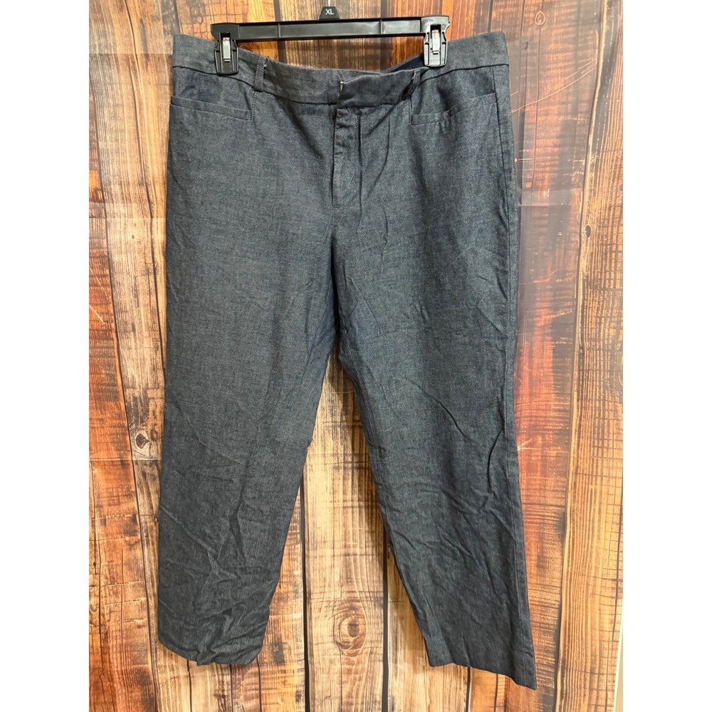 Banana Republic Sloan‎ Light Gray Slim Cropped Dress Pants 783611-01 Womens 14